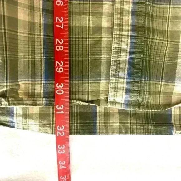 CARHARTT Green Plaid Durable 100% Cotton Long Sleeve Button Down Shirt Size L - Picture 14 of 14